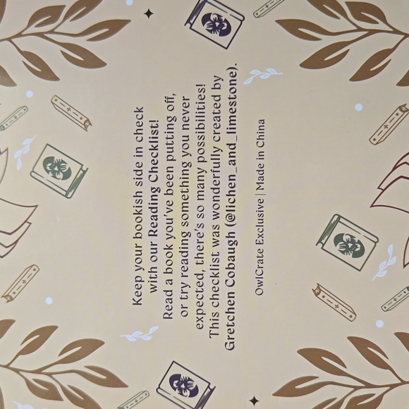 OwlCrate Reading Checklist - Picture 4 of 7